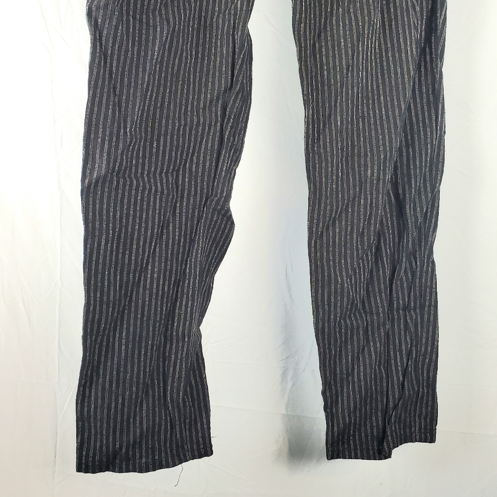 Sundance Amelia‎ Black Striped Linen Trouser Pants - Picture 5 of 10